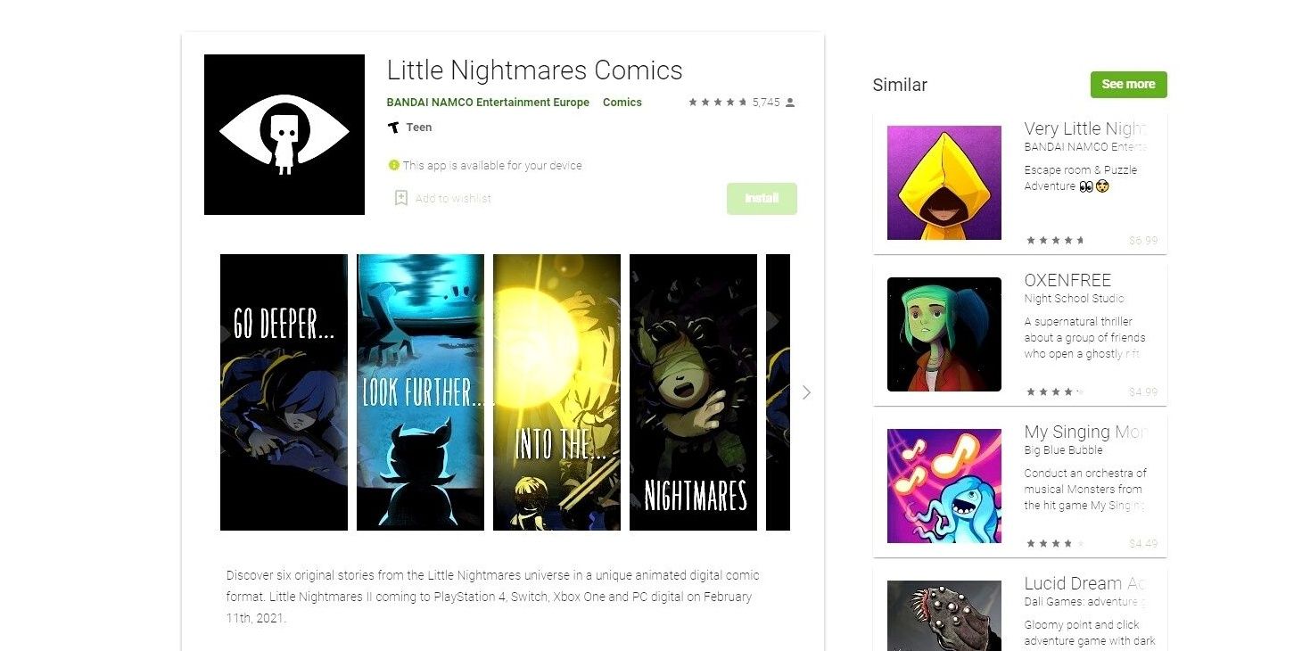 Little Nightmares Comics App Google Play Store