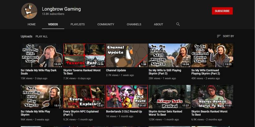 Longbrow Gaming YouTube Channel