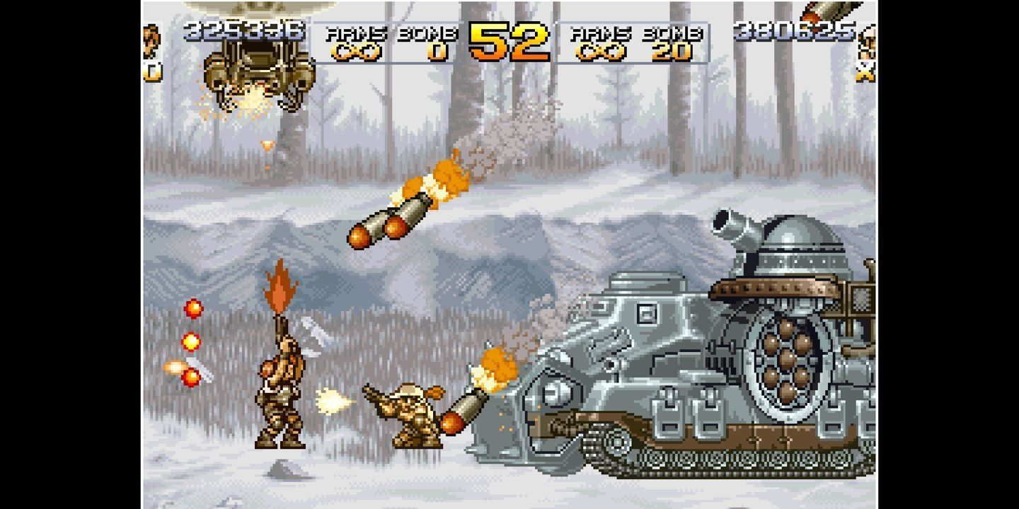 Metal Slug 4 Characters against a tank Cropped