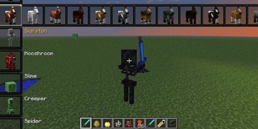 Minecraft Morph mod with player as Wither skeleton