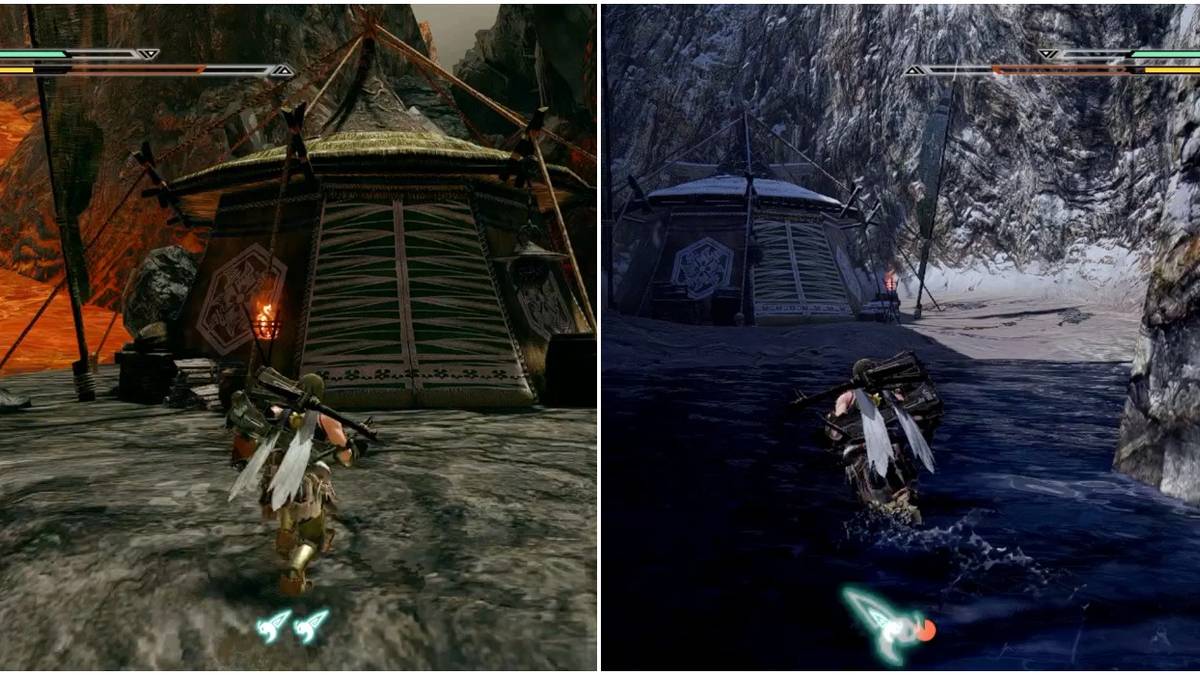 Monster Hunter Rise Lava Caverns And Frost Islands Sub-Camps