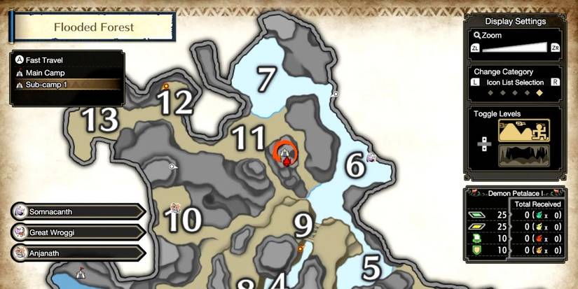 Monster Hunter Rise Sub-Camp Flooded Forest