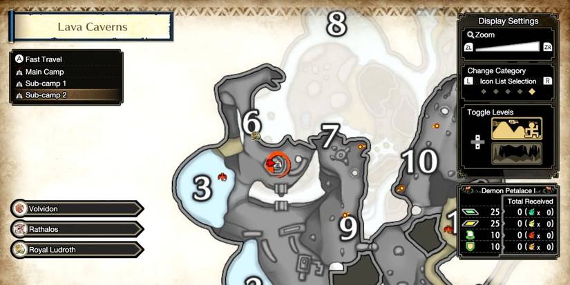 Monster Hunter Rise Sub-Camp Lava Caverns 2