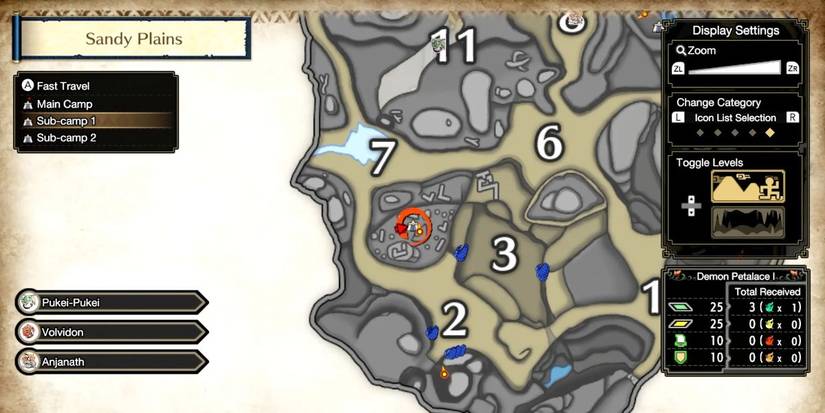 Monster Hunter Rise Sub-Camp Sandy Plains 1