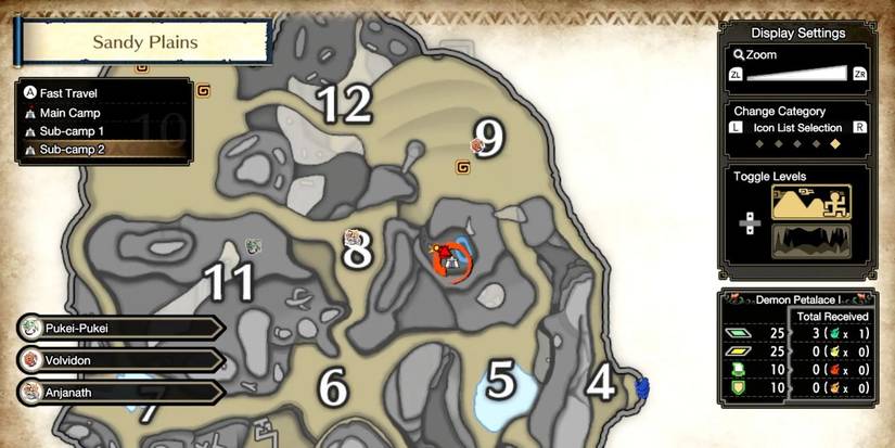 Monster Hunter Rise Sub-Camp Sandy Plains 2