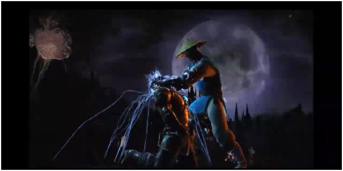 One of Raiden's fatalities/brutalities from Mortal Kombat