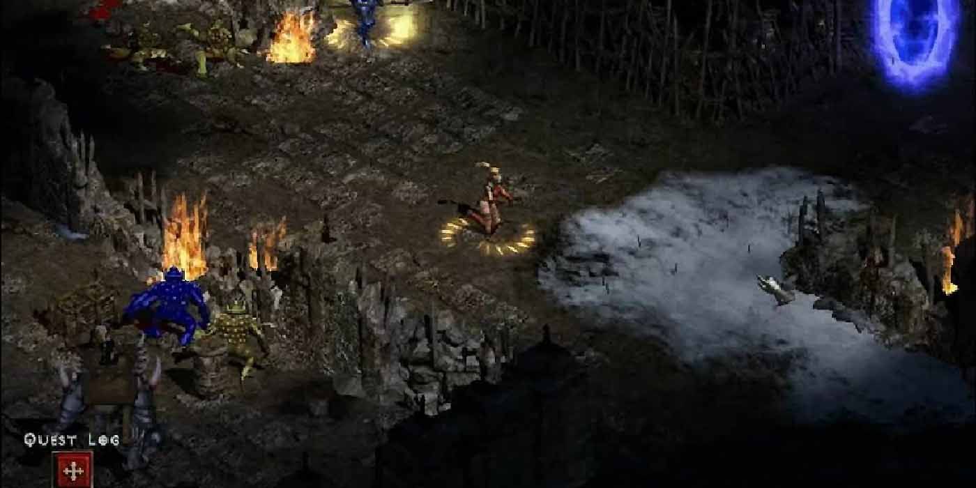 Saving barbarians on Mount Arreat in Diablo 2.