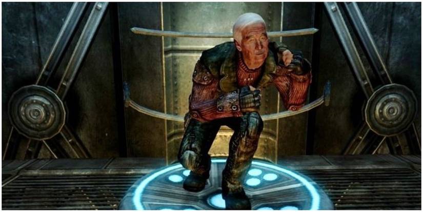 Nathan Vargas cowering in fear after the player finds him