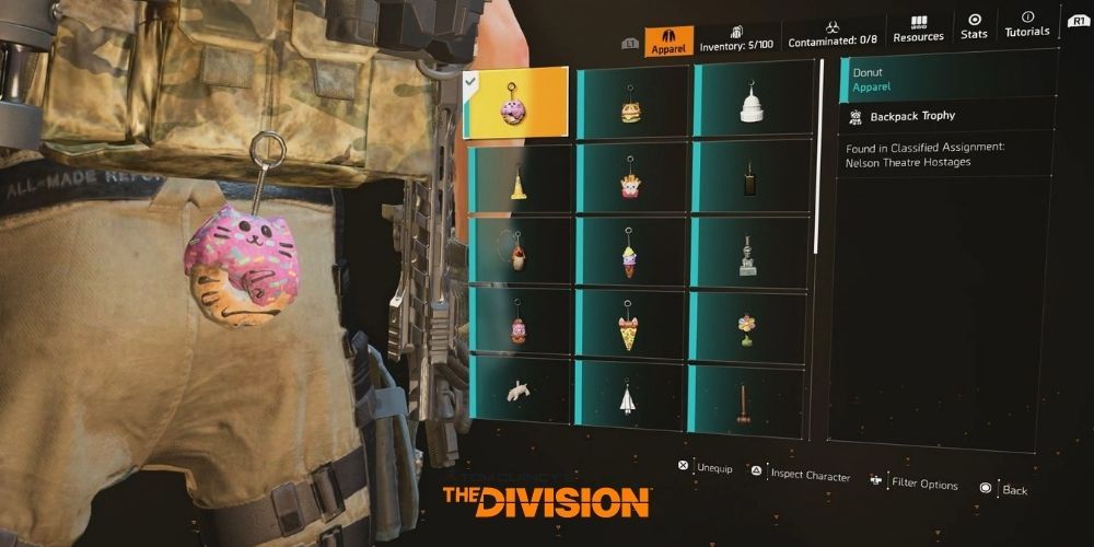 Tom Clancy's The Division 2 Classifies Assignments Backpack Trophy Nelson Theater