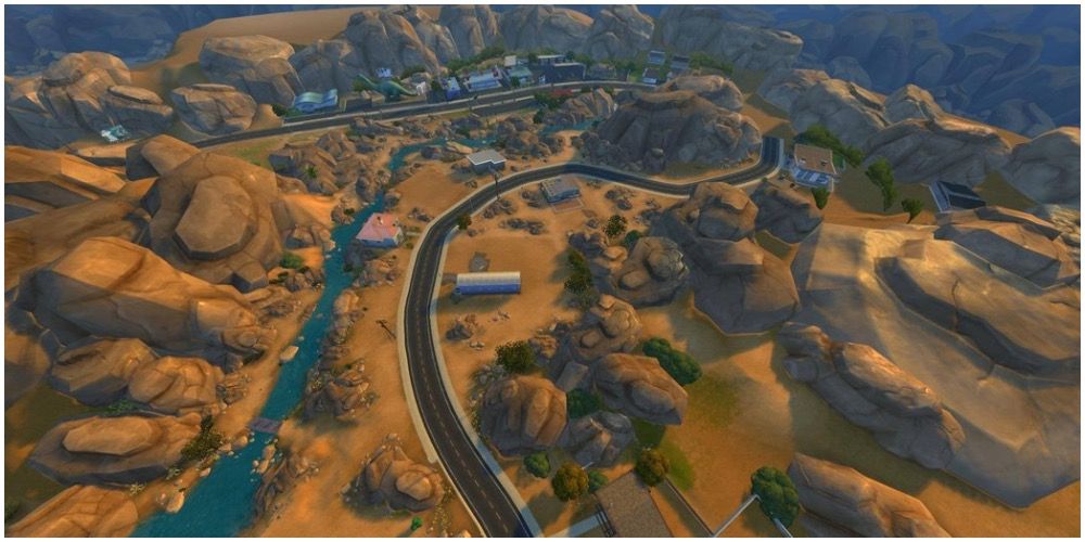 One of the sections of Oasis Springs from above