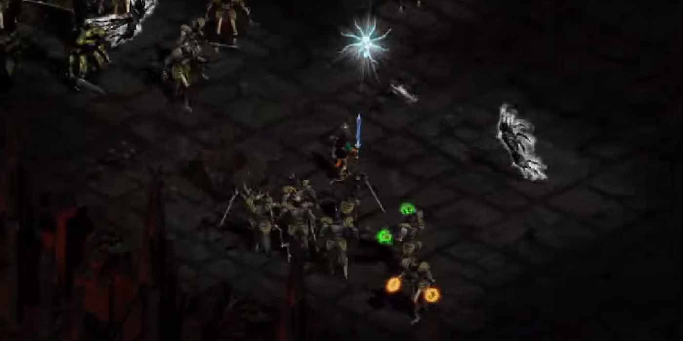 Encountering Abyss Knights and Oblivion Knights in Diablo 2.