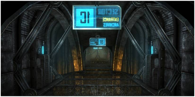 One of the hallways the player must go through