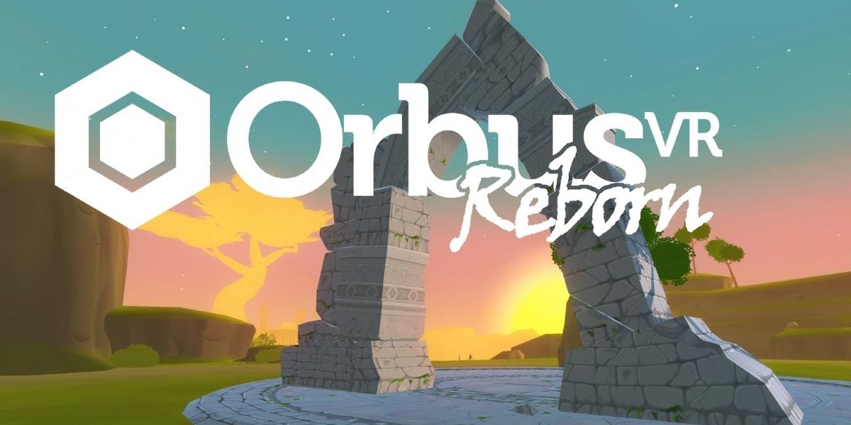 Orbus reborn title over a rock archway