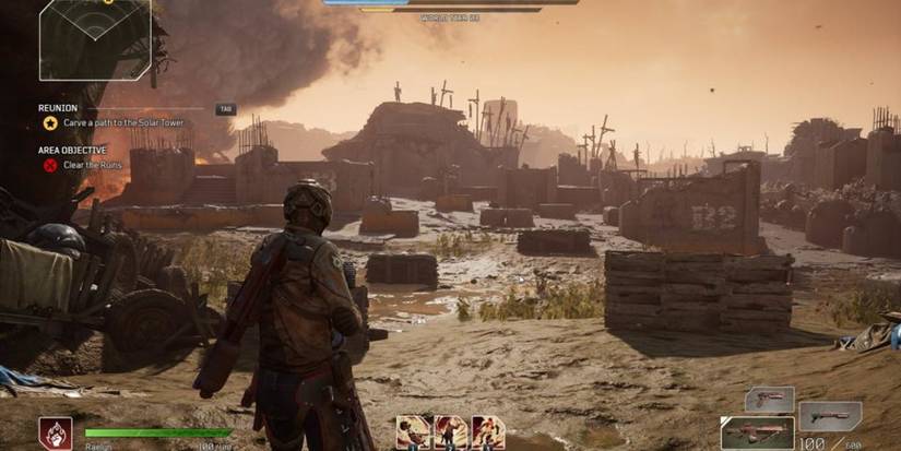 Empty battlefield full of cover in Outriders