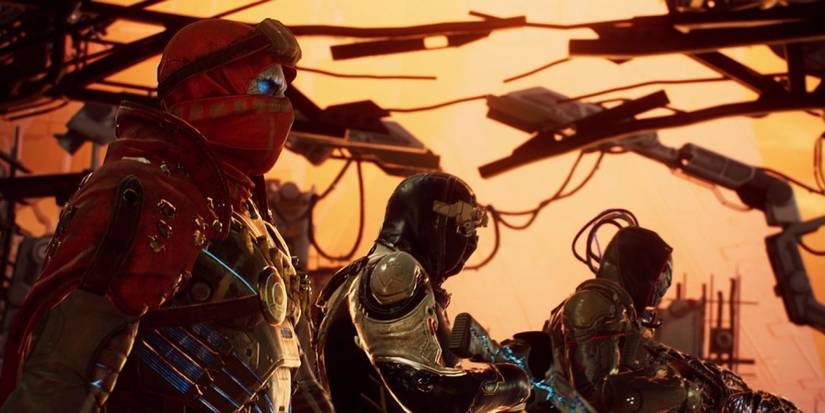 Outriders Standing Together From The Opening Cinematic