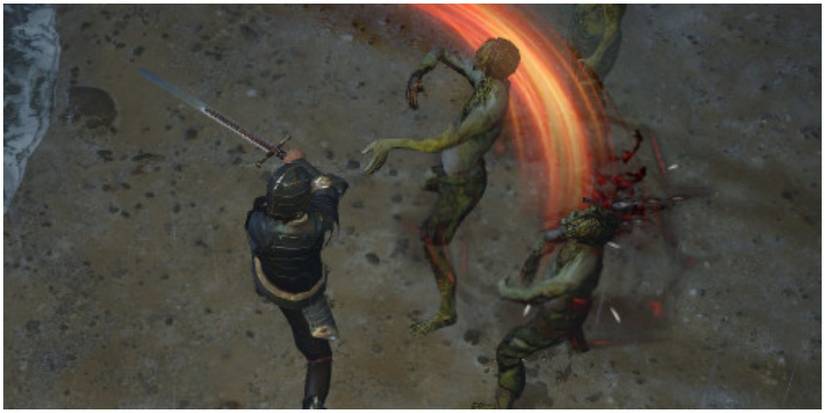 Path Of Exile Duel Using Cleave On A Zombie