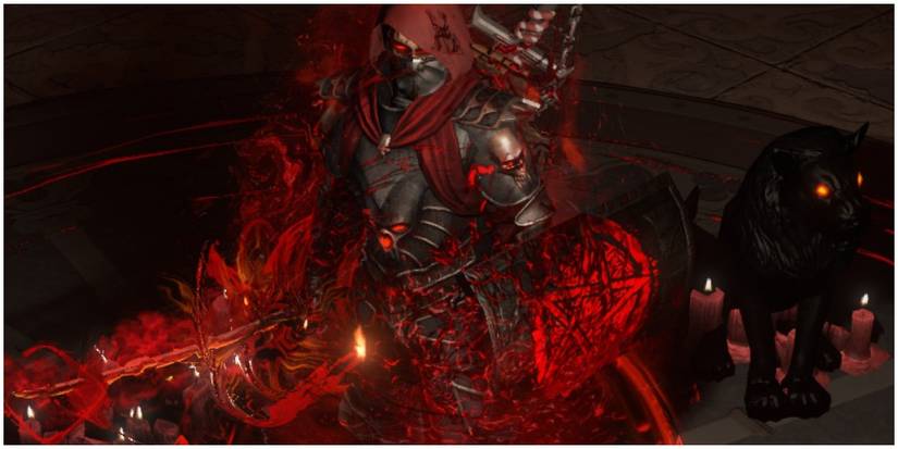 Path Of Exile Slayer Duelist With Shield And Minion