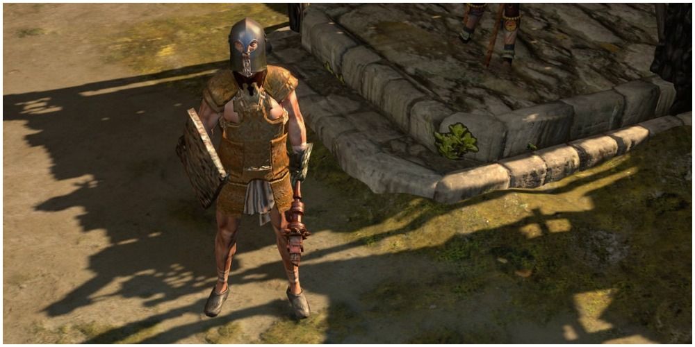 Path Of Exile Templar Wearing Gear From The Starting Area
