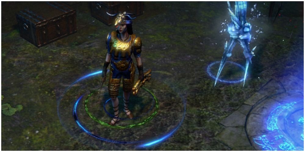Path Of Exile Witch With A Frozen Minion
