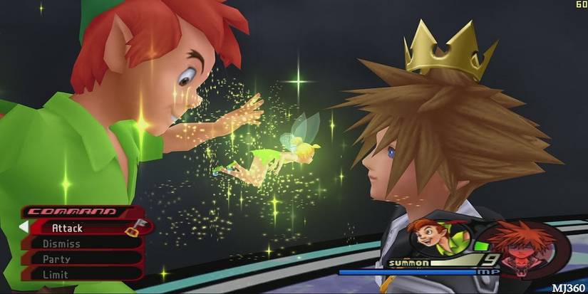 Peter Pan, Tinker Bell, and Sora in KH2