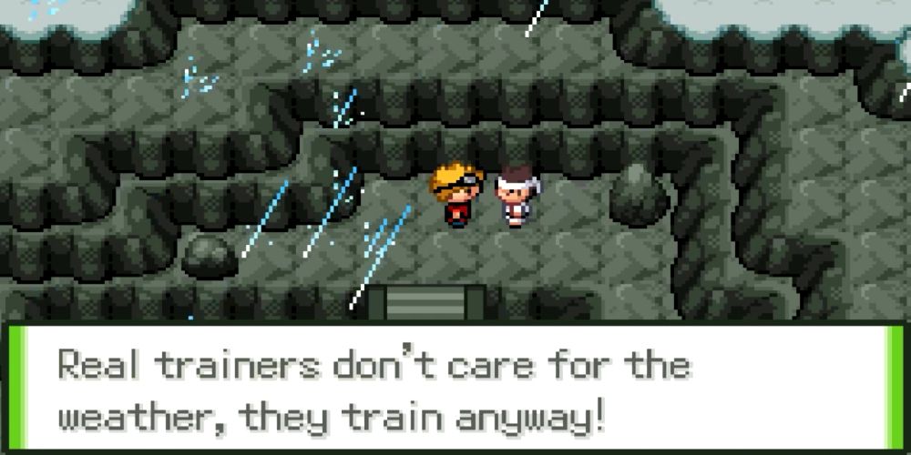 Pokemon Glazed Trainer Battle in Mountains