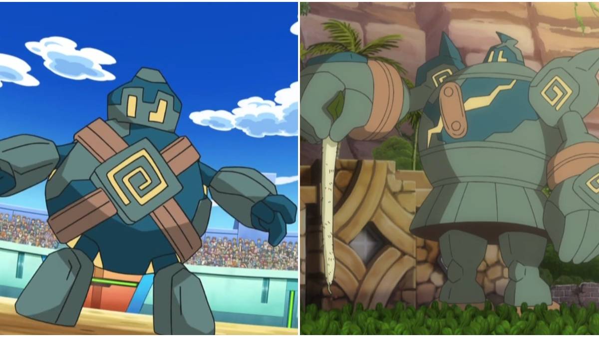 Golett and Golurk in Pokemon anime