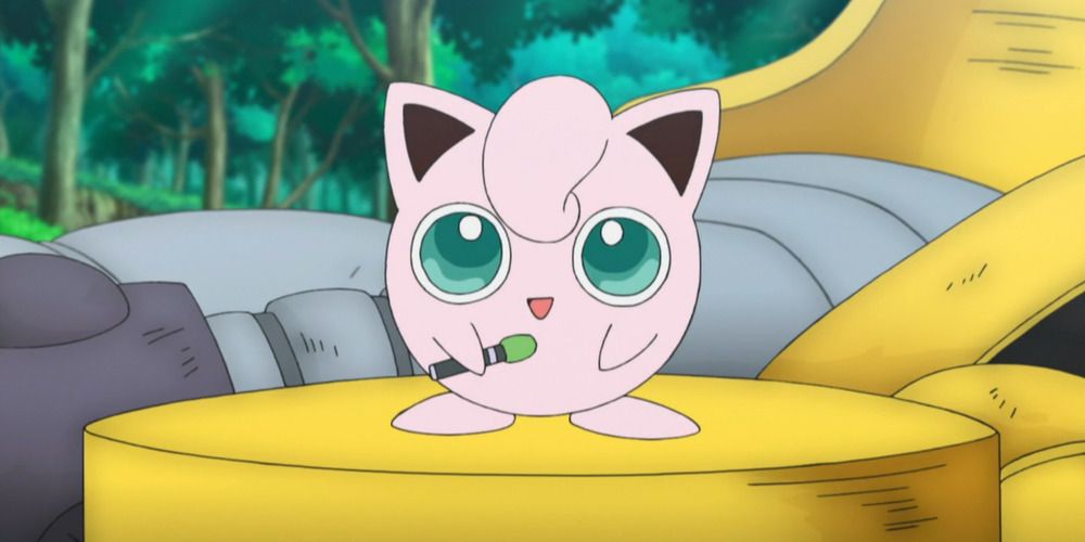 Jigglypuff singing in Pokemon anime