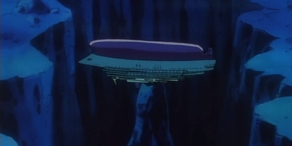 The S.S. Anne at the bottom of the ocean in Pokemon anime