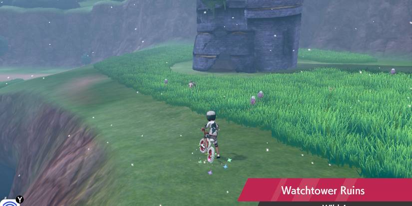 The Watchtower Ruins in the Wild Area in Pokemon Sword and Shield