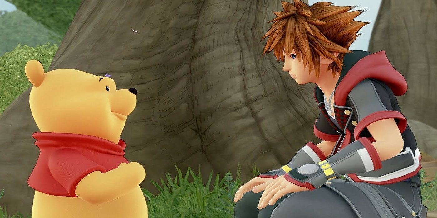 Pooh and Sora in Kingdom Hearts 3