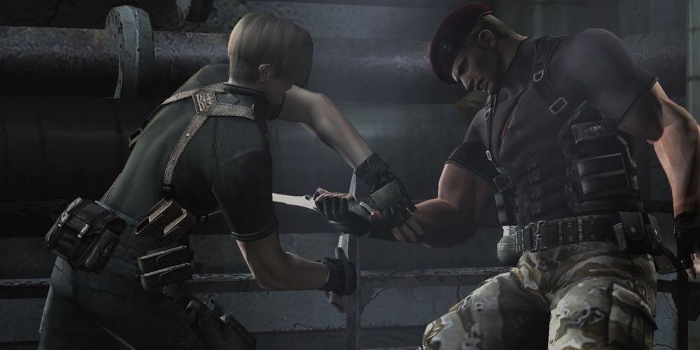 Resident Evil 4 Леон Knife Fighting Джек Краузер