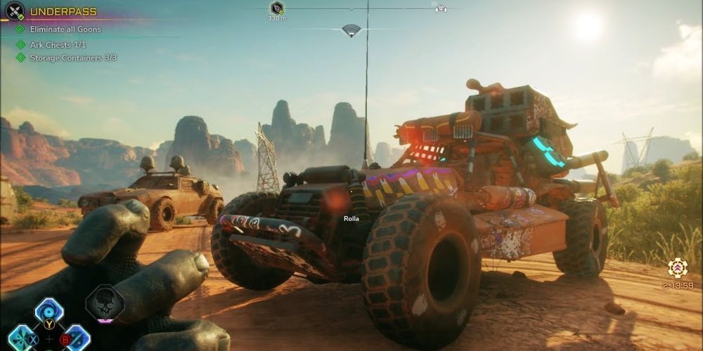 The Rolla In Rage 2 Has Napalm Bombs For Leaving A Trail Of Fire In Its Wake