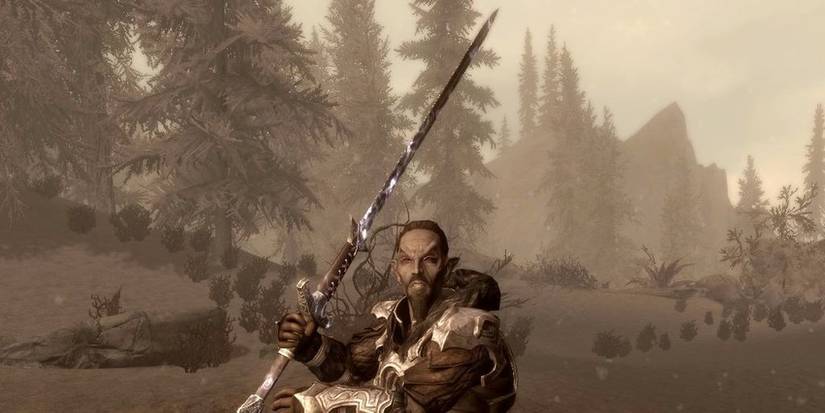 Reaver Lord wielding Stormfang in Skyrim