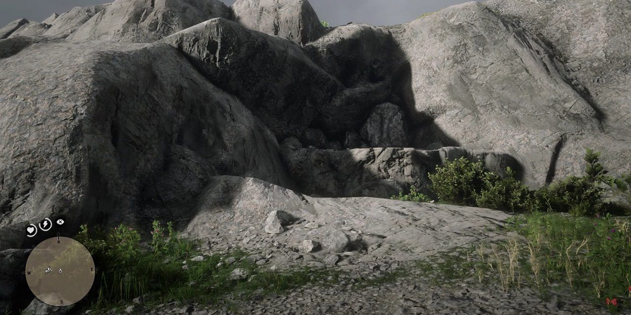 Cave with giant in Red Dead Redemption 2, First Person