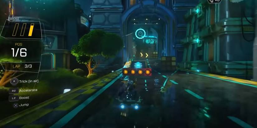 Rigar Hoverboard race in Ratchet and Clank remake