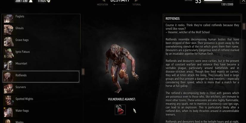 Beastiary page for Rotfiends