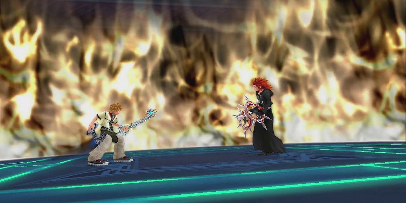 Roxas vs Axel in Kingdom Hearts 2