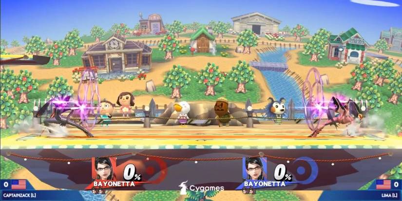 Smash 4 EVO Grand Finals Bayonetta Mirror Match Screen Cap