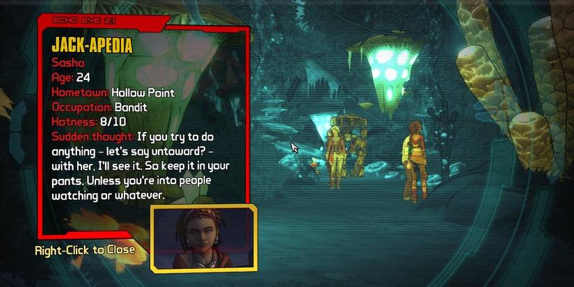 Sasha Being Scanned With Echo Eye In Tales From The Borderlands