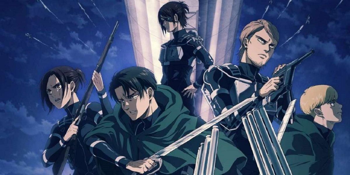 Sasha, Levi, Hange, Jean, and Armin