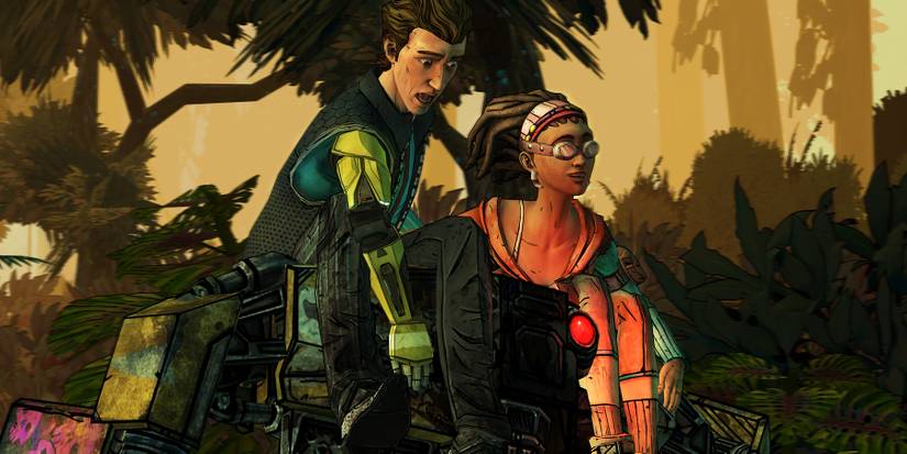 Sasha &amp; Rhys Riding Loader Bot In Tales From The Borderlands