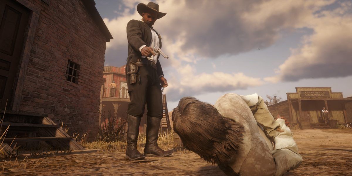 Sheriff Freeman executing Del Lobo gang member in Red Dead Redemption 2