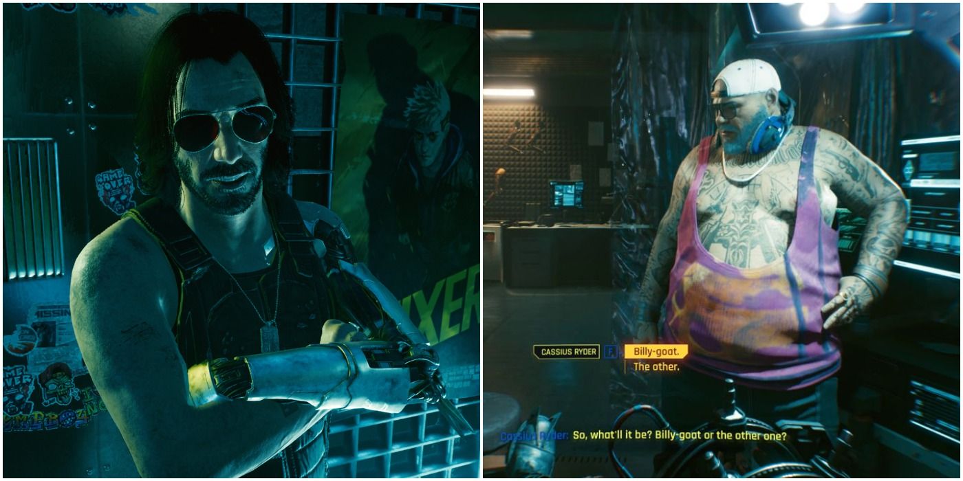 Johnny Silverhand and his tattoo artist in Cyberpunk 2077