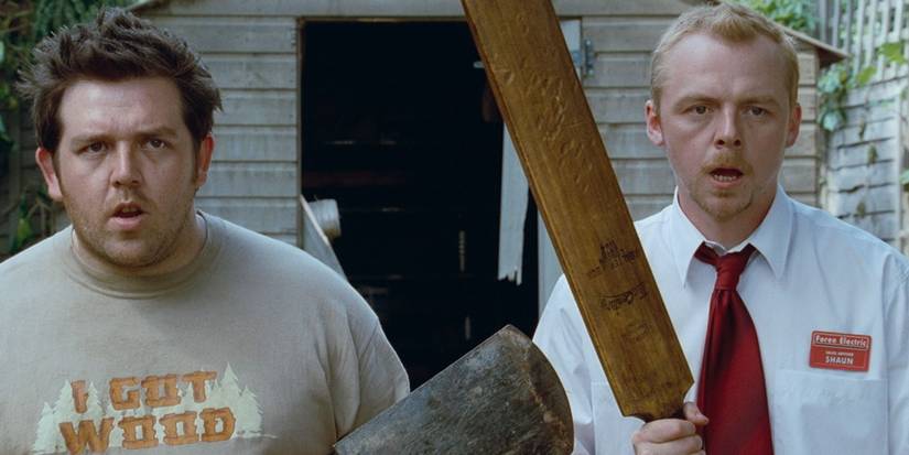Simon Pegg as Shaun and Nick Frost as Ed in Shaun of the Dead