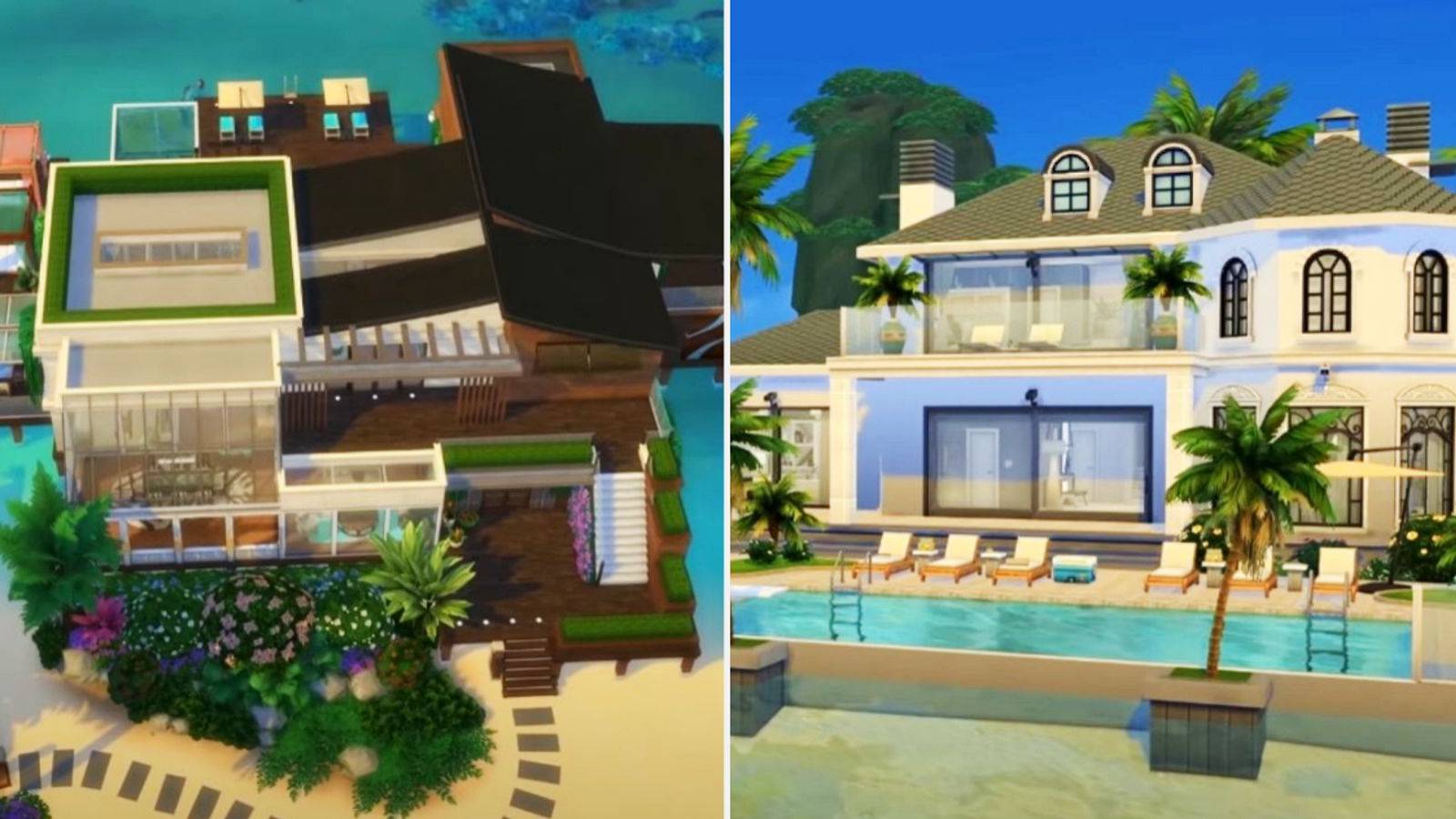 Sims 4 luxury beach homes build