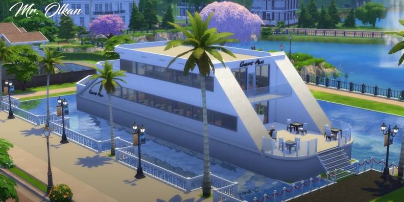 Sims 4 marina restaurant and bar build