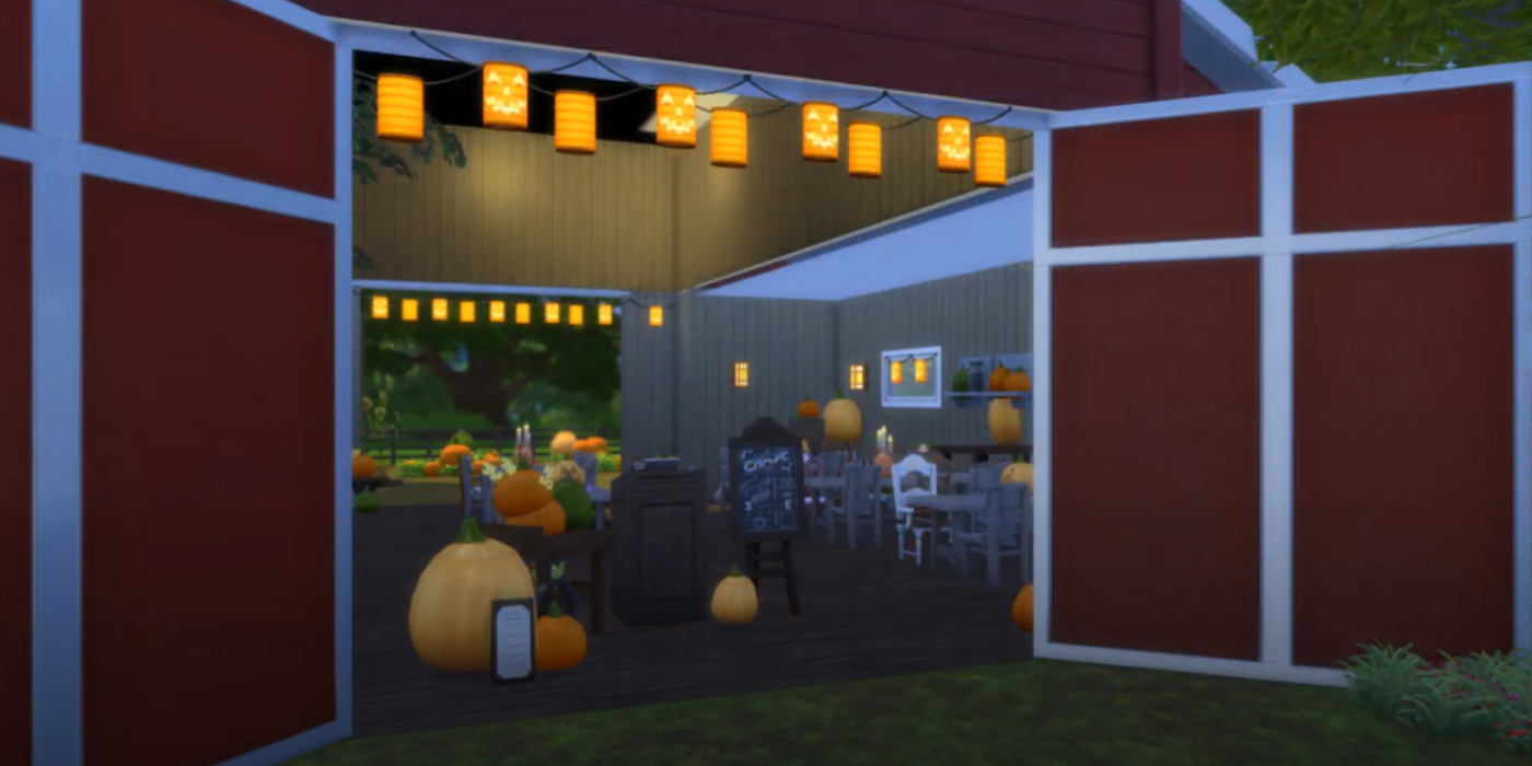 Sims 4 pumpkin patch and restaurant build