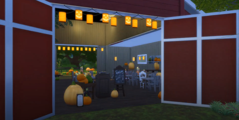 Sims 4 pumpkin patch and restaurant build