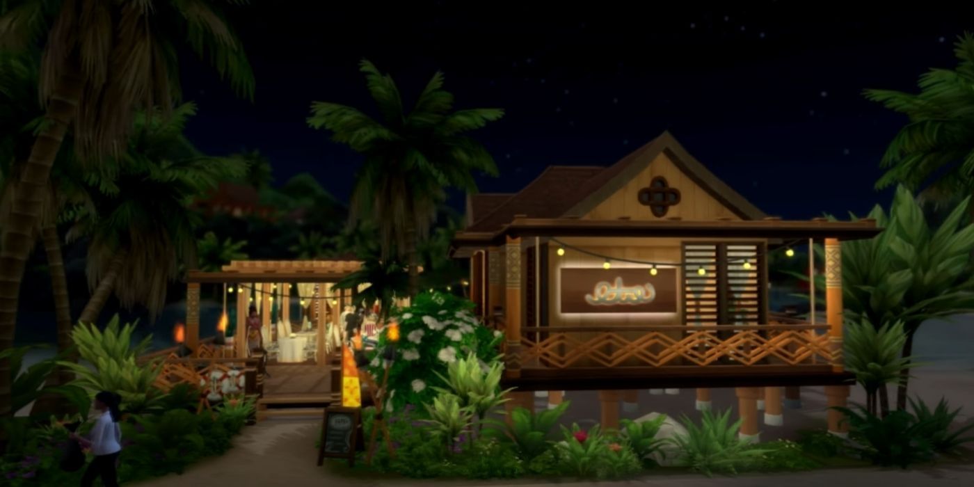 Sims 4 waterfront restaurant in sulani build