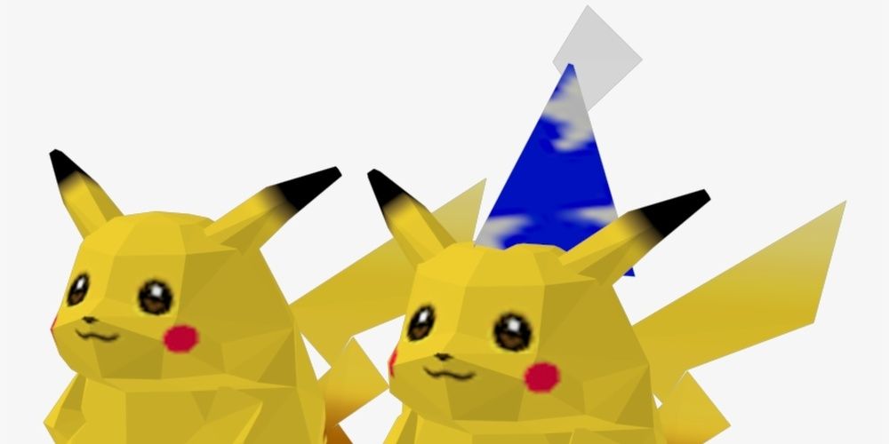Smash 64 Pikachu Default Costume and Blue Costume Character Models